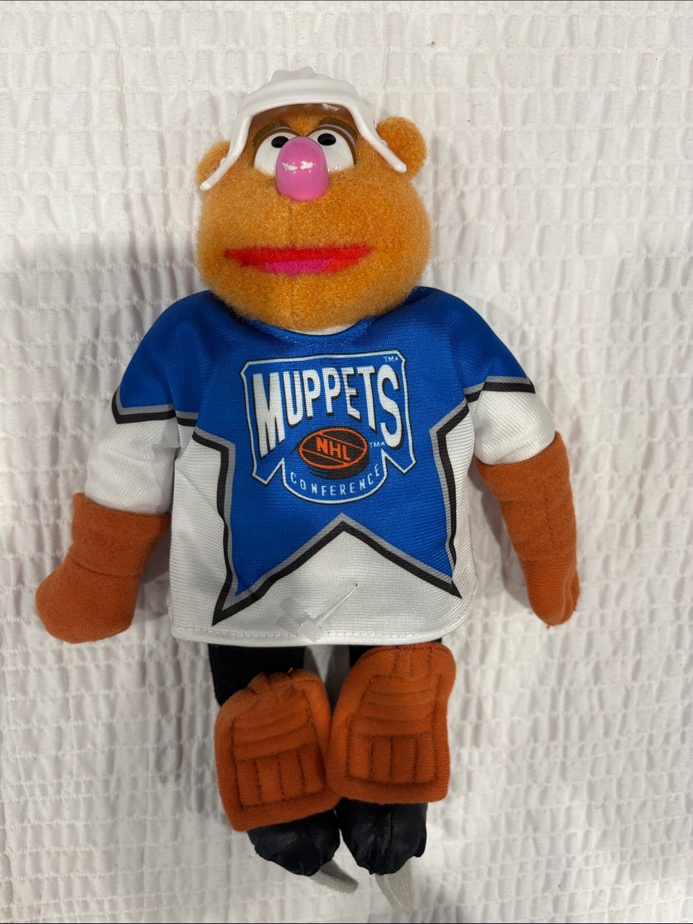 Vintage 1995 Fozzie Bear McDonalds Plush Hockey Player Toy